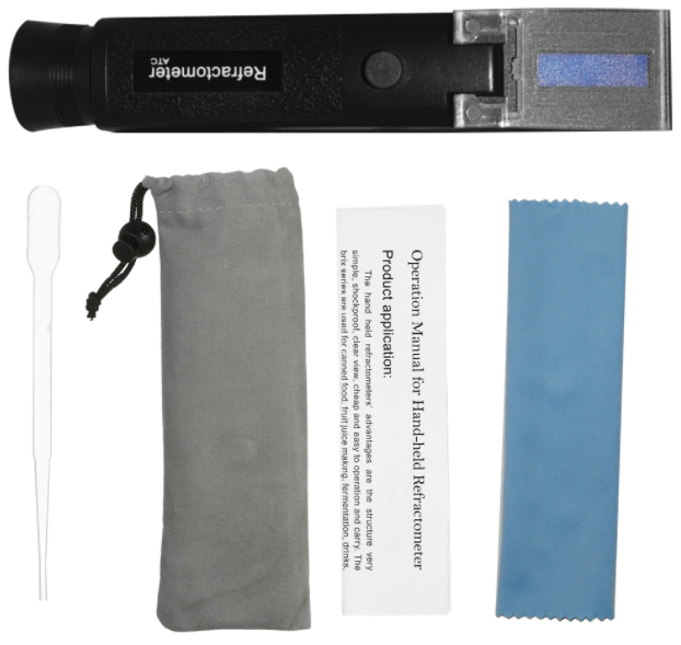 Refractometer Alcohol 0-80% ATC Measures Liquor Wine Spirit Beer Handheld