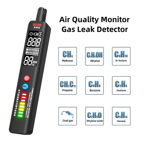 Portable Gas Leak Temperature Humidity Detector Air Tester LCD Display BSIDE X4A