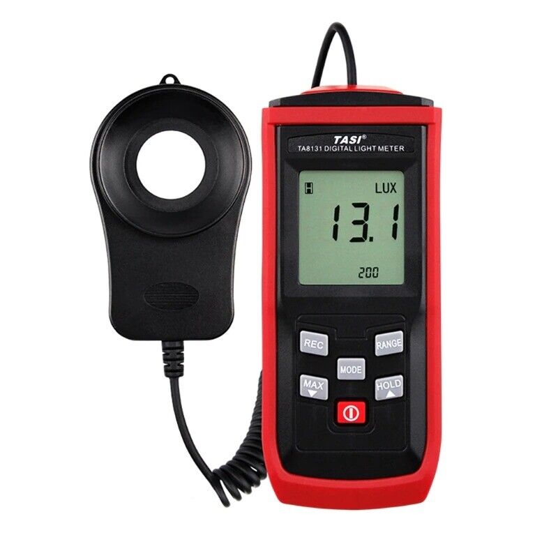 Digital Light Lux Meter Luxmeter 0~200,000 With Selectable Range & Test Sensor