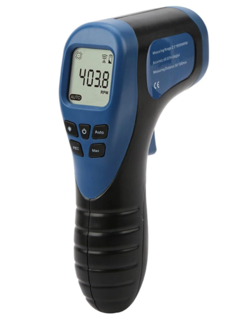 Photo Tachometer Non-Contact Laser Digital 99999RPM Tach Tester Meter LCD