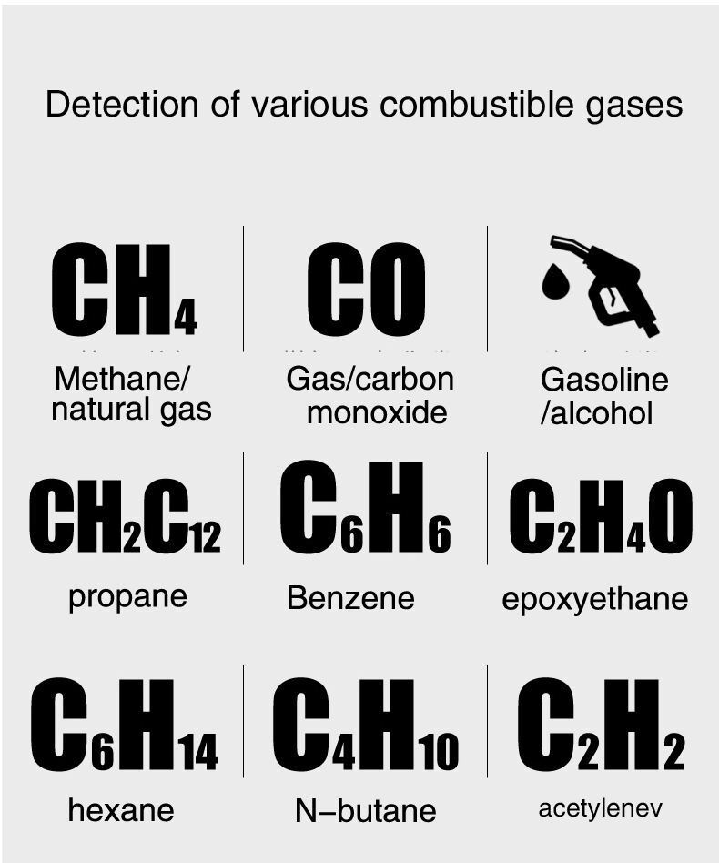 Gas Leak Detector Combustible Flammable Natural LPG Tester HT601A