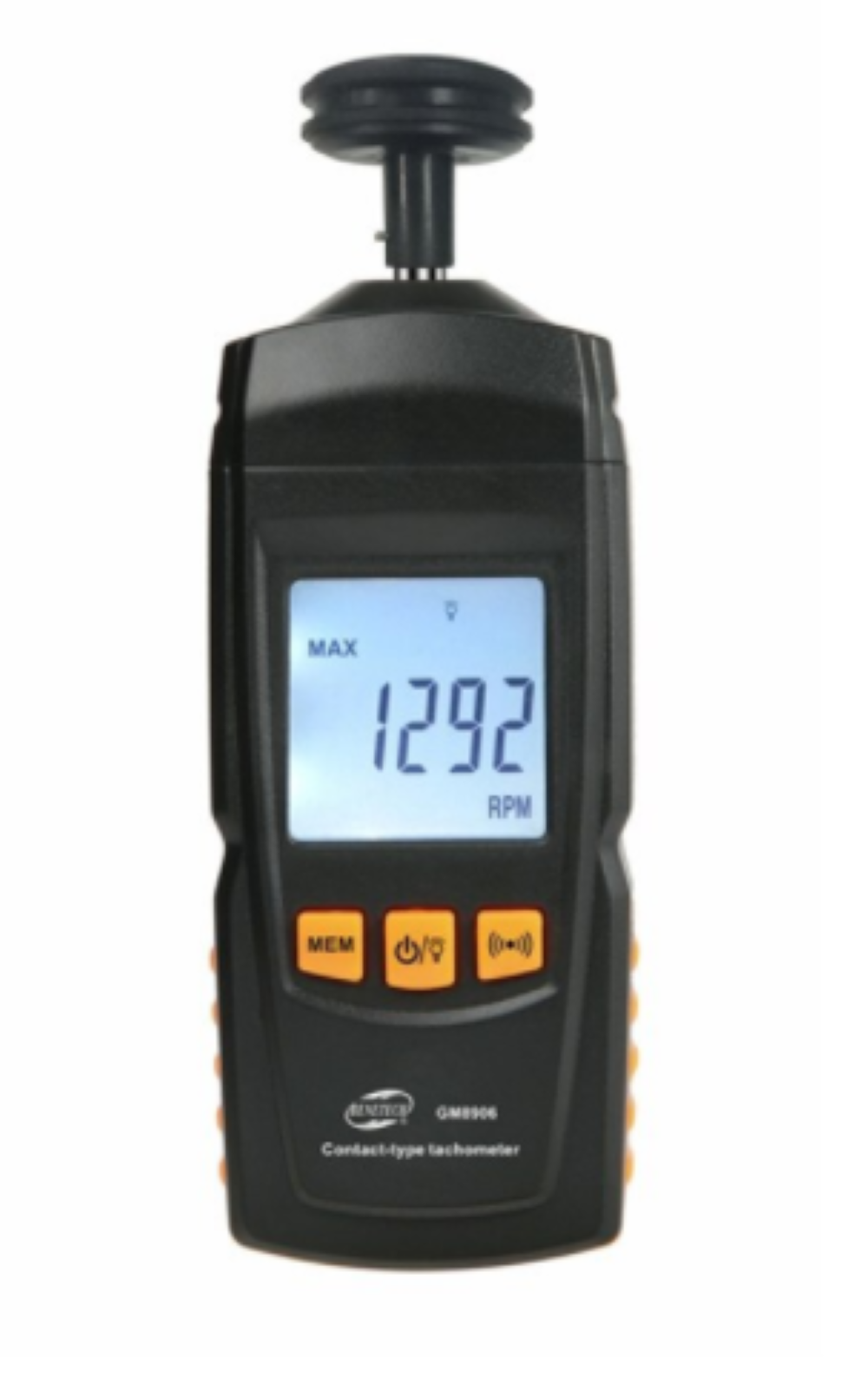 Contact Type LCD Digital Tachometer 05-19999 RPM Tach Tester Meter GM8906