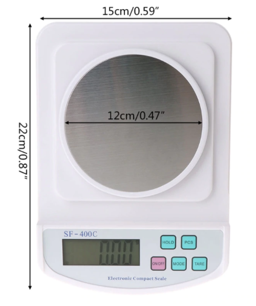 Digital Electronic Scales 500g x 0.01g Balance Weigh LCD Display Lab Industrial