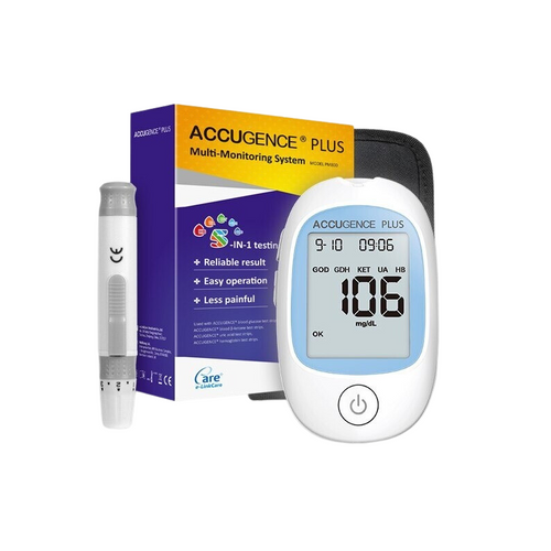 Glucose Uric Acid Ketone Haemoglobin Blood Meter 4 in 1 Sugar Gout Diabetes Test