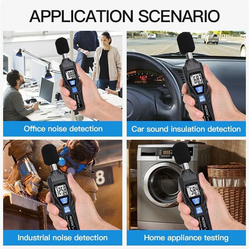 Sound Meter Noise Monitor Tester Sound Detector Decibel  30-130dB