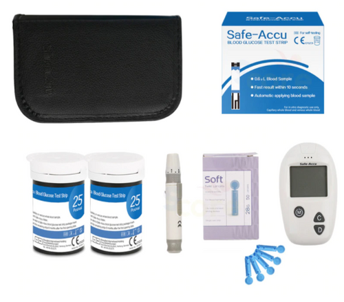 Blood Glucose Monitor Diabetes Testing Blood Sugar Meter 50 Test Strips & Lancet
