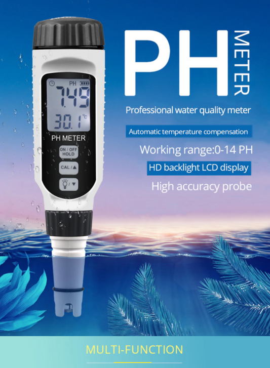 PH & Temperature Meter Digital Portable Water Quality Monitor Tester PH818