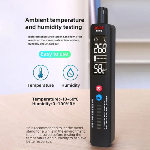 Portable Gas Leak Temperature Humidity Detector Air Tester LCD Display BSIDE X4A