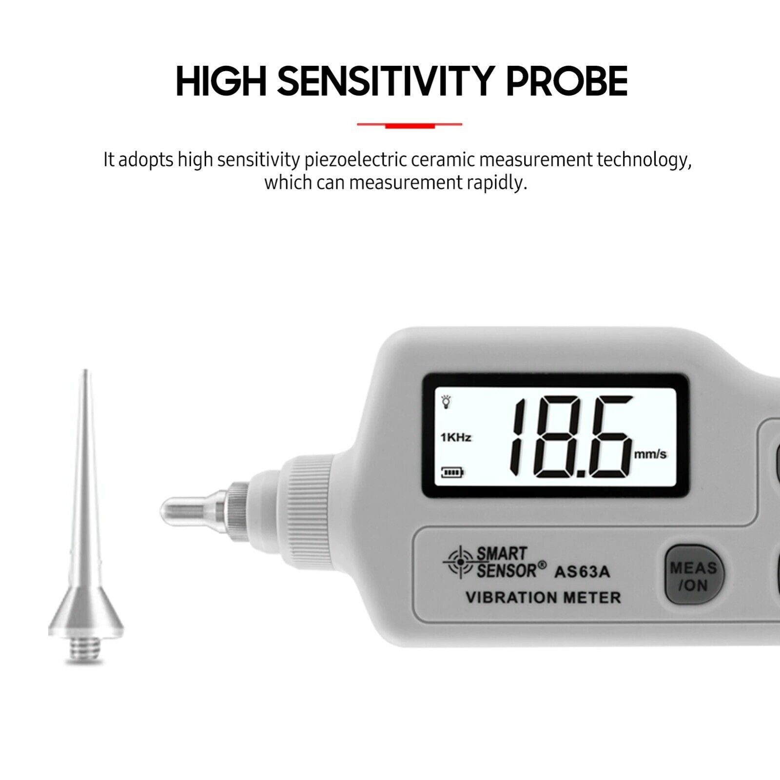 Vibration Meter Tester Analyzer Tests Acceleration Velocity Displacement AS63A