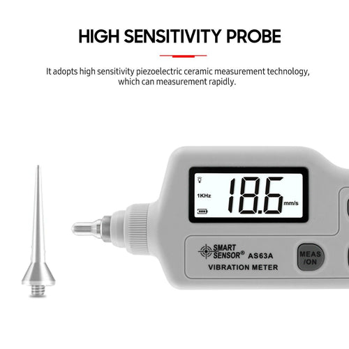 Vibration Meter Tester Analyzer Tests Acceleration Velocity Displacement AS63A