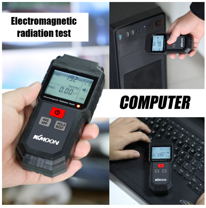 EMF Tester Meter Electromagnetic Radiation Electric & Magnetic Detector Reader