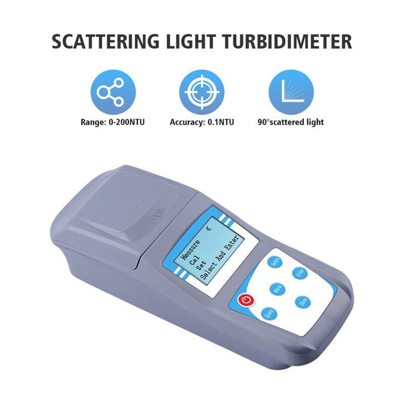 Digital Turbidimeter Turbidity Meter Measures Tester Analyzer 0-200NTU
