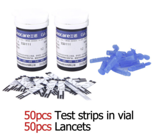 Blood Glucose Sugar Diabetes 50 Test Strips & 50 Lancets For Sinocare GA-3