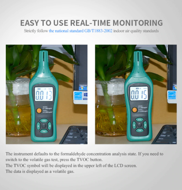 Air Quality Formaldehyde Meter Detector Analyzer Temperature & Humidit
