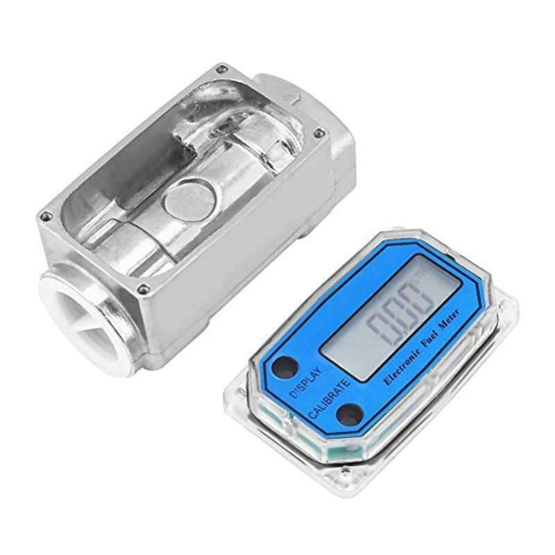 Flow Meter Diesel Pump Fuel Kerosene Liquid Gauge Water Sensor 1" High Accuracy