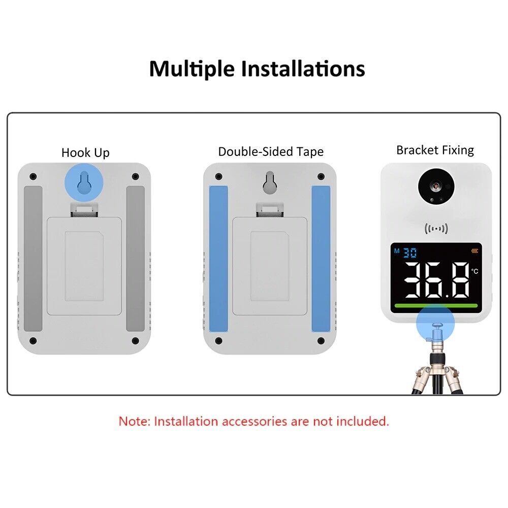 Wall Mounted Digital Thermometer Non-contact Temperature With Alarm & Bluetooth