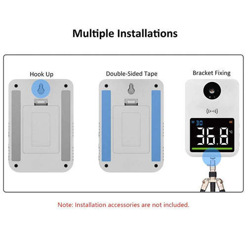 Wall Mounted Digital Thermometer Non-contact Temperature With Alarm & Bluetooth