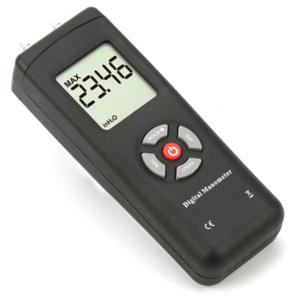 Manometer Digital Air Pressure Meter Differential Gas Tester Tool LCD