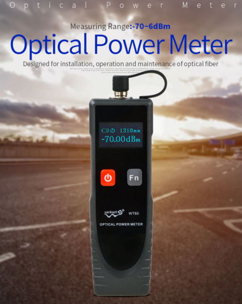 Optical Power Meter Digital Ftth Fiber Optic Tool Optical Fiber tester WT65