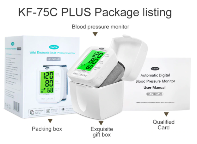 Blood Pressure Monitor Automatic Wrist Pulse Gauge Meter BP Heart Beat Rate