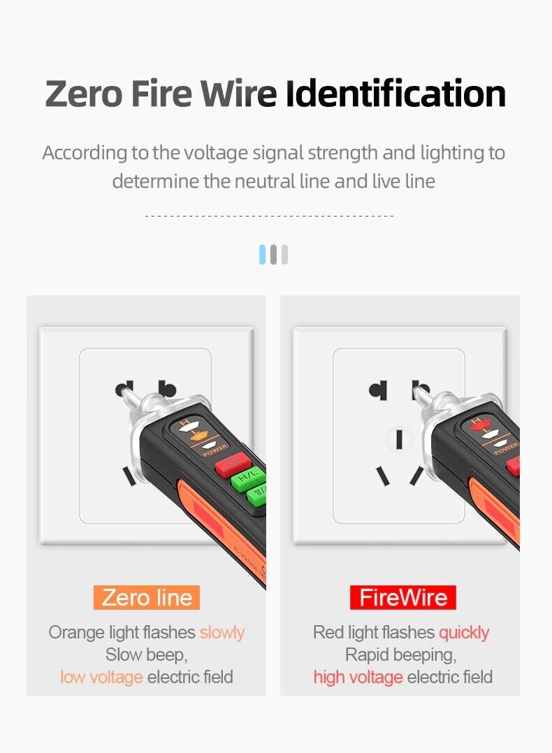 Voltage Detector Smart Non-Contact Voltage Tester Pen Meter