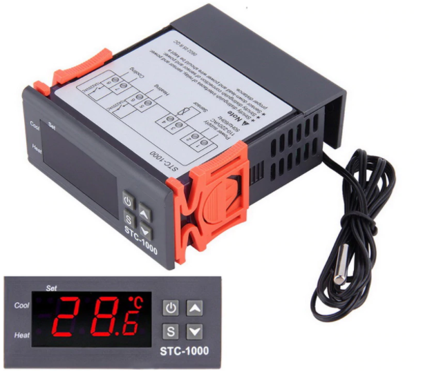 Temperature Digital Controller Thermostat Heating Cooling Temp Probe STC-1000