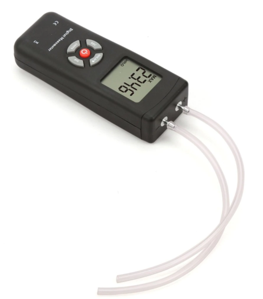 Manometer Digital Air Pressure Meter Differential Gas Tester Tool LCD Gauge