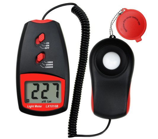 Digital Light Lux Meter Luxmeter 0~100,000 With Selectable Range & Test Sensor
