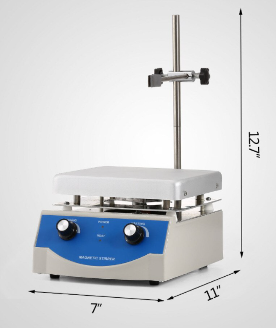 Magnetic Stirrer Hot Plate Stirring 3000ml 0 to 380℃ Dual Control Stir Bar SH-3