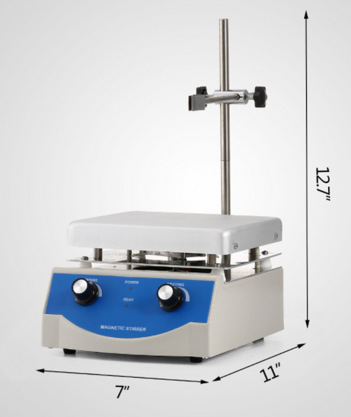 Magnetic Stirrer Hot Plate Stirring 3000ml 0 to 380℃ Dual Control Stir Bar SH-3