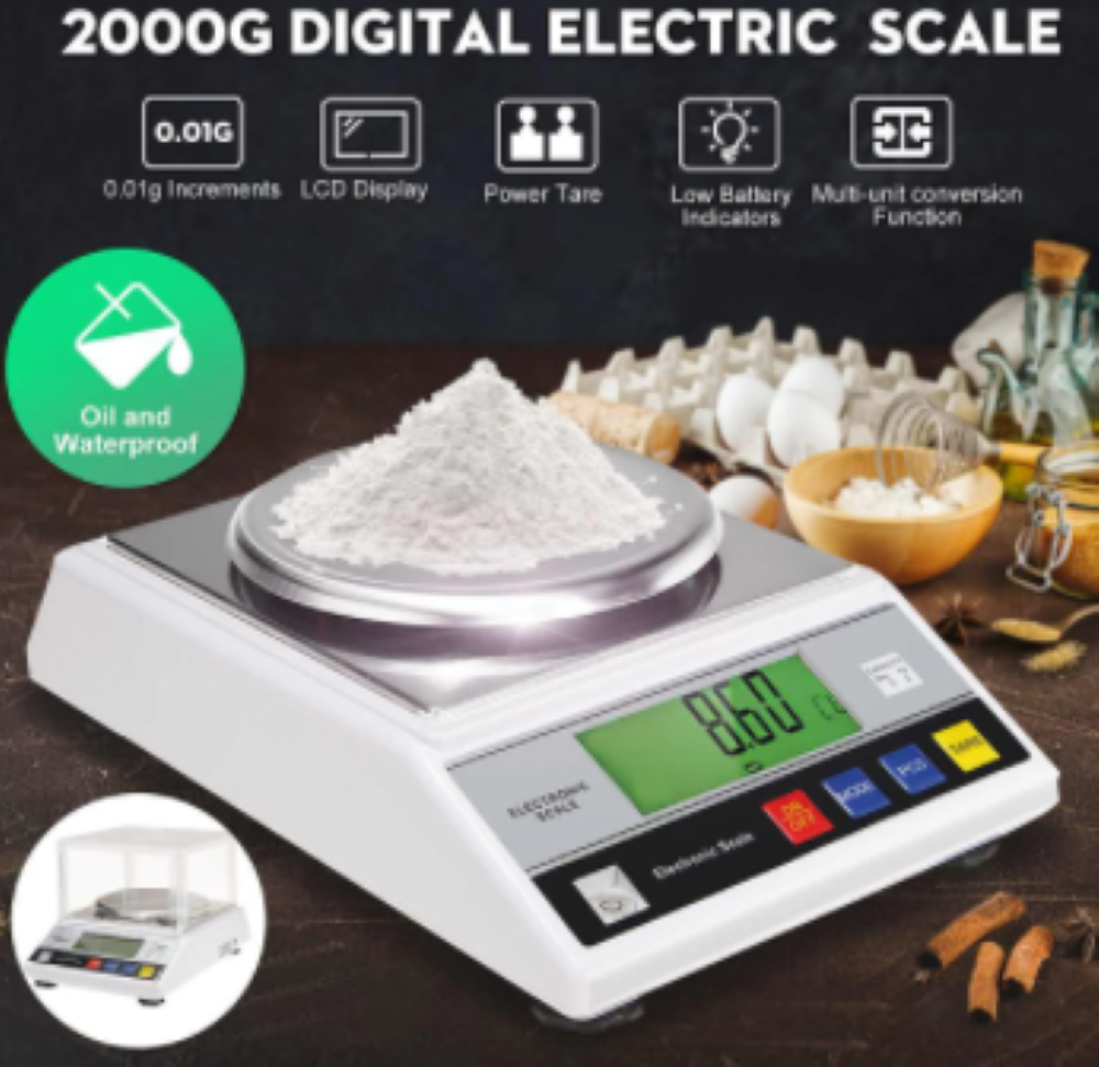 Electronic Weighing Balance 2Kg 2000g x 0.01g  Counting Scale Digital Back Lit
