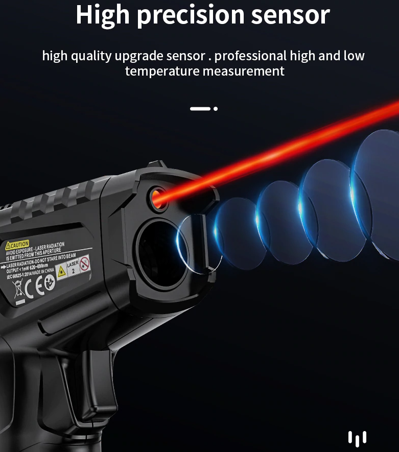 Non Contact -50 to 550°C Humidity Temperature Infrared Thermometer IR Laser Gun