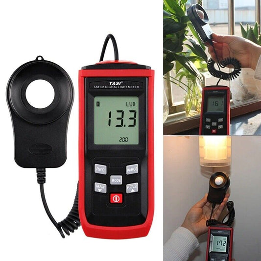 Digital Light Lux Meter Luxmeter 0~200,000 With Selectable Range & Test Sensor