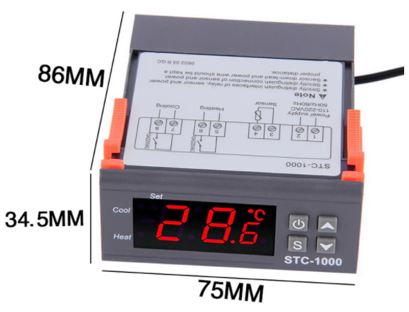 Temperature Digital Controller Thermostat Heating Cooling Temp Probe STC-1000