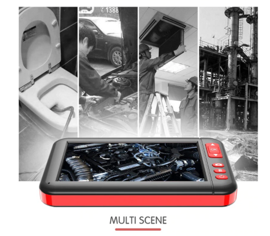 Endoscope Industrial 4.3 Inch Color Screen HD1080P 8 LED 5m Cable 8mm Camera
