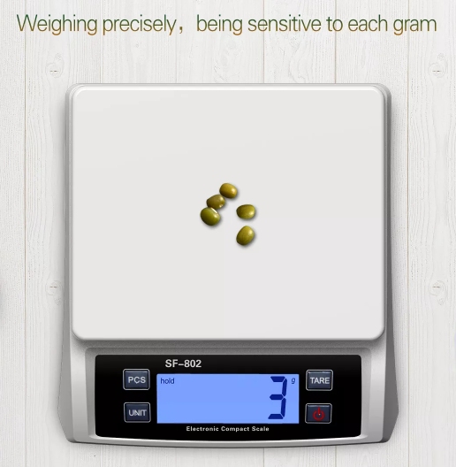 Electronic Digital Scale Balance 30kg x 1g Weighing Counting Stainless Steel Pan
