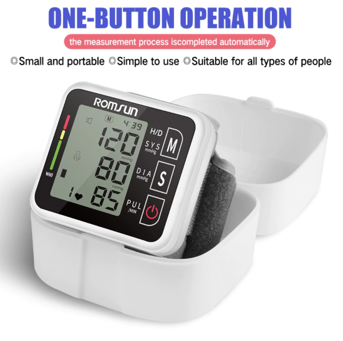 Wrist Blood Pressure Monitor Meter Portable Automatic Heart Rate Pulse DGG518