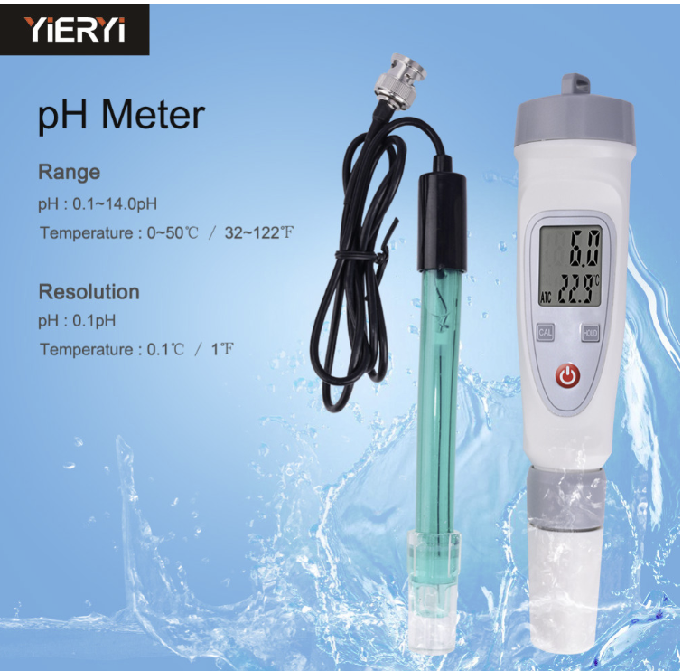 PH Meter Portable Digital Water Quality Tester Reader Tests 0-14 PH-20W