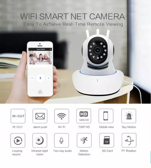 Surveillance Camera 1080P Night Vision Motion Detection Two Way Audio 360 Video