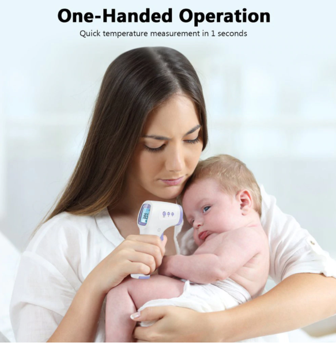 Digital Forehead Thermometer Non Contact Infrared For Baby & Adult Temperature