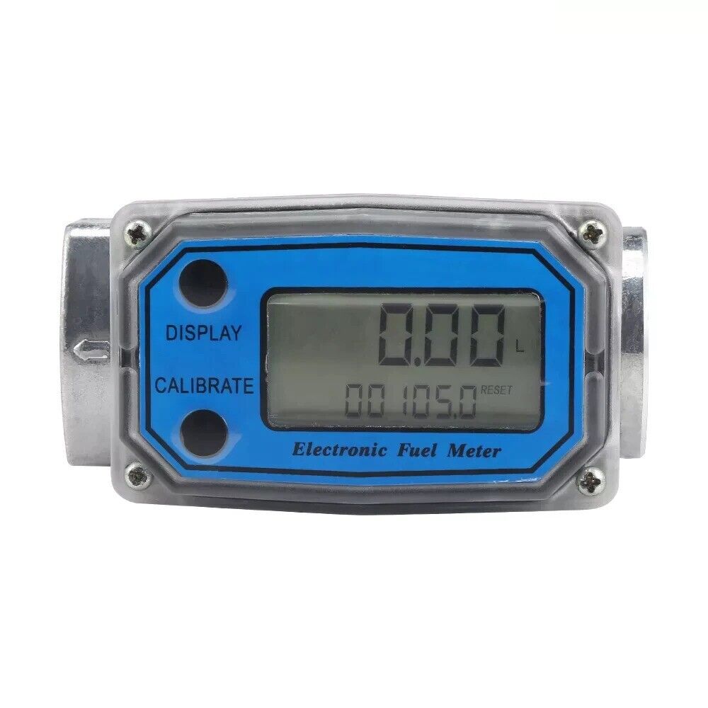 Flow Meter Diesel Pump Fuel Kerosene Liquid Gauge Water Sensor 1" High Accuracy