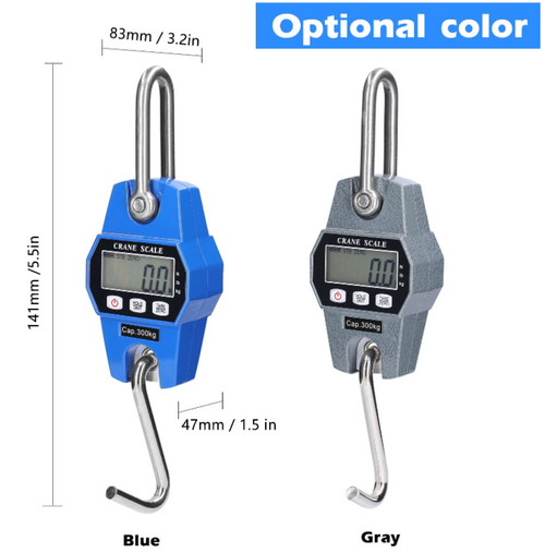 Hanging Scale Crane Scale 400kg x 0.1kg Mini Portable LCD Digital Electronic
