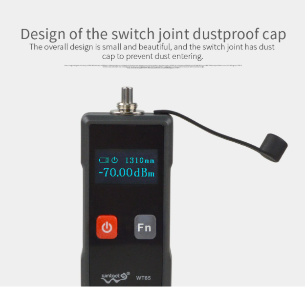Optical Power Meter Digital Ftth Fiber Optic Tool Optical Fiber tester WT65
