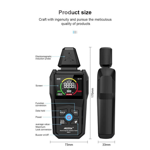 EMF Electromagnetic Radiation Tester Meter Magnetic Field Radiation Detector