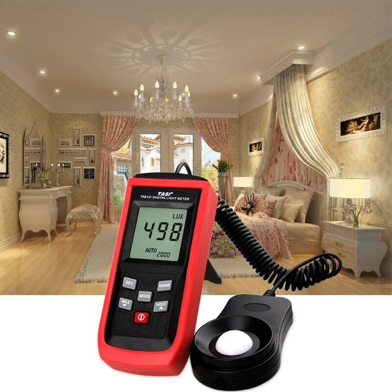 Digital Light Lux Meter Luxmeter 0~100,000 With Selectable Range & Test Sensor