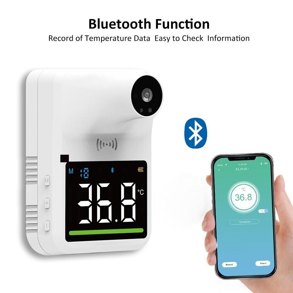 Wall Mounted Digital Thermometer Non-contact Temperature With Alarm & Bluetooth