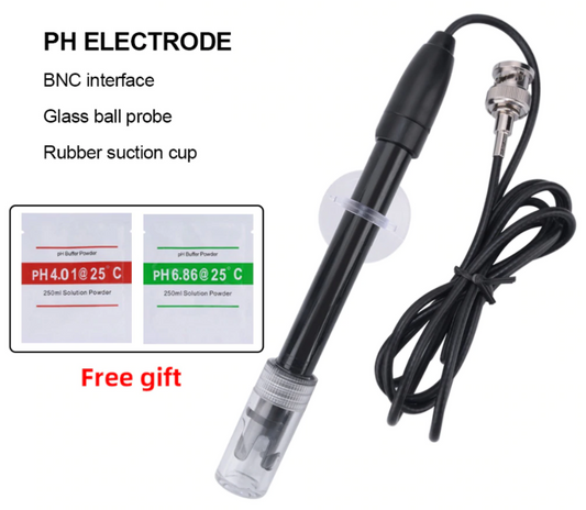 PH Probe Electrode Replacement Sensor BNC 75 cm Cable Aquariums Hydroponics Lab