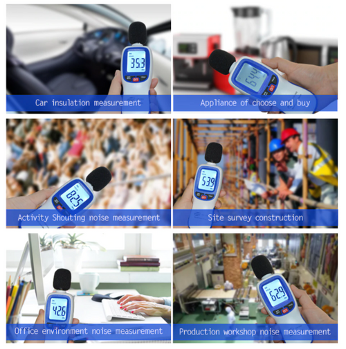 Digital Sound Level Meter 30Dba~130Dba Decibels Noise Volume Monitor W