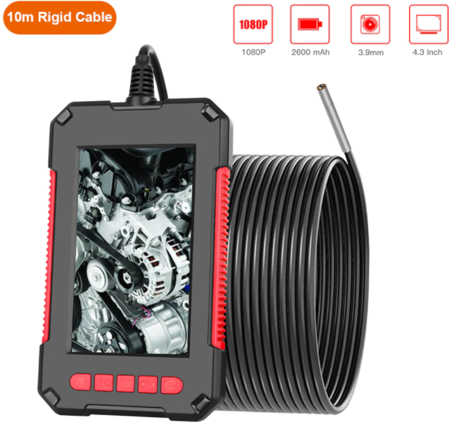 Endoscope Industrial 4.3 Inch LCD Color Screen 1080P with LEDs & 5m Cable WP