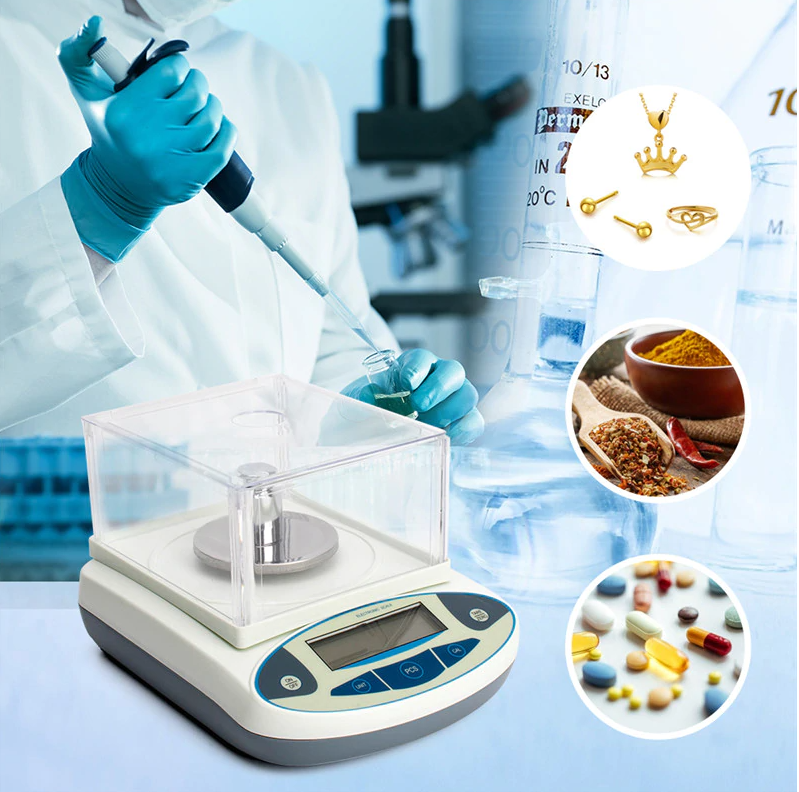 Electronic Scales 3000g Lab Balance 3kg x 0.01g Precision  Analytical Weighing